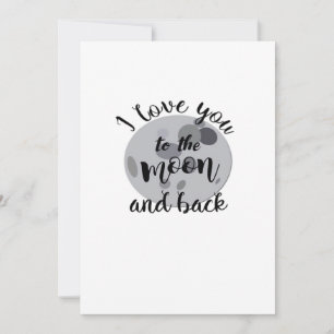 Valentines Day Love Couple I Love You To The Moon  Holiday Card