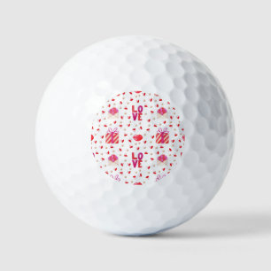 Valentine's Day LOVE Envelope & Gift Box Golf Balls