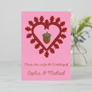 Valentines Day Love Heart Acorn Custom Wedding