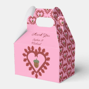Valentines Day Love Heart Acorn Custom Wedding Favour Box
