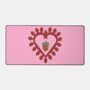 Valentines Day Love Heart Acorn Desk Mat
