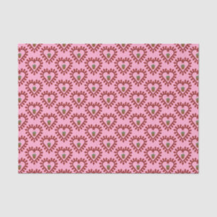 Valentines Day Love Heart Acorn Patterned Tissue Paper