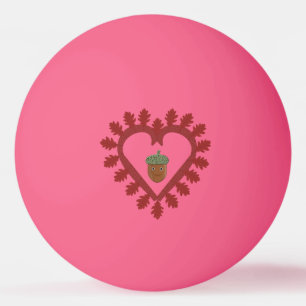 Valentines Day Love Heart Acorn Ping Pong Ball