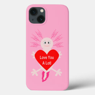 Valentines Day Love Heart Axolotl iPhone 13 Case