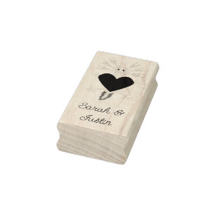 Valentines Day Love Heart Axolotl Custom Names Rubber Stamp