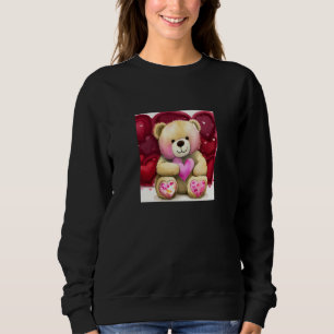 Valentine's Day Love Heart Bear Teddy Girlfriend F Sweatshirt