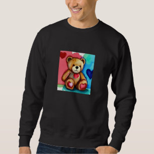 Valentine's Day Love Heart Bear Teddy Girlfriend F Sweatshirt