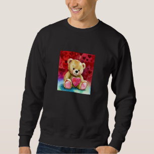 Valentine's Day Love Heart Bear Teddy Girlfriend F Sweatshirt