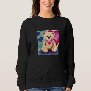 Valentine's Day Love Heart Bear Teddy Girlfriend F Sweatshirt