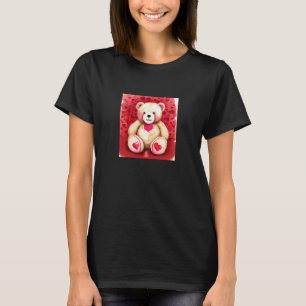 Valentine's Day Love Heart Bear Teddy Girlfriend F T-Shirt