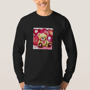 Valentine's Day Love Heart Bear Teddy Girlfriend F T-Shirt