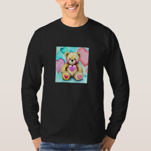 Valentine's Day Love Heart Bear Teddy Girlfriend F T-Shirt