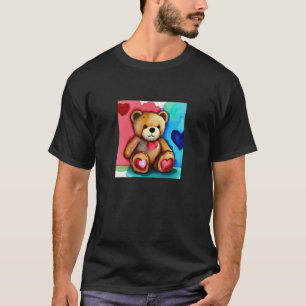 Valentine's Day Love Heart Bear Teddy Girlfriend F T-Shirt