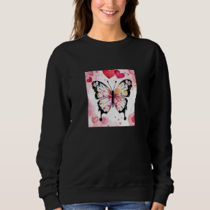 Valentine's Day Love Heart Butterfly Girlfriend Fi Sweatshirt