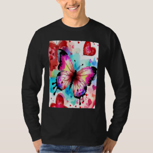 Valentine's Day Love Heart Butterfly Girlfriend Fi T-Shirt