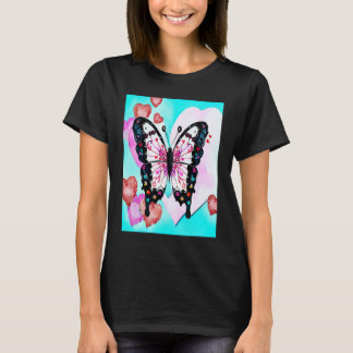 Valentine's Day Love Heart Butterfly Girlfriend Fi T-Shirt