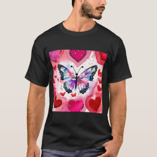 Valentine's Day Love Heart Butterfly Girlfriend Fi T-Shirt