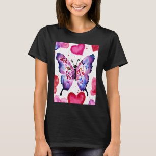 Valentine's Day Love Heart Butterfly Girlfriend Fi T-Shirt