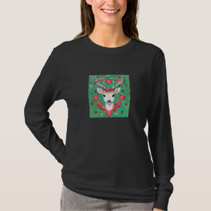 Valentine's Day Love Heart Cute Deer Girlfriend Fi T-Shirt