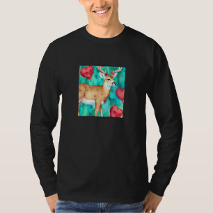 Valentine's Day Love Heart Cute Deer Girlfriend Fi T-Shirt