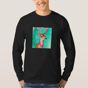 Valentine's Day Love Heart Cute Deer Girlfriend Fi T-Shirt