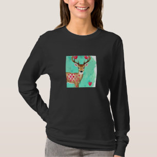Valentine's Day Love Heart Cute Deer Girlfriend Fi T-Shirt