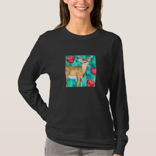 Valentine's Day Love Heart Cute Deer Girlfriend Fi T-Shirt