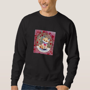 Valentine's Day Love Heart Fox Teddy Girlfriend Fi Sweatshirt