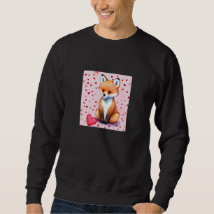 Valentine's Day Love Heart Fox Teddy Girlfriend Fi Sweatshirt