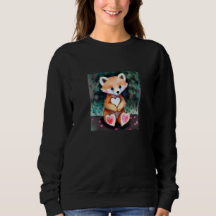 Valentine's Day Love Heart Fox Teddy Girlfriend Fi Sweatshirt
