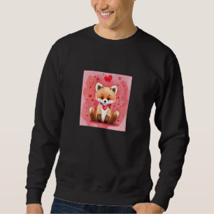 Valentine's Day Love Heart Fox Teddy Girlfriend Fi Sweatshirt