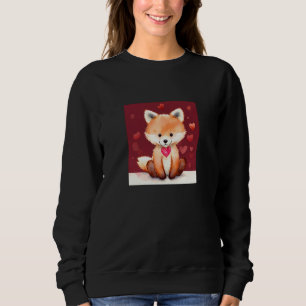 Valentine's Day Love Heart Fox Teddy Girlfriend Fi Sweatshirt
