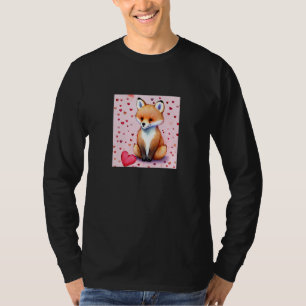 Valentine's Day Love Heart Fox Teddy Girlfriend Fi T-Shirt