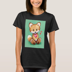 Valentine's Day Love Heart Fox Teddy Girlfriend Fi T-Shirt