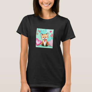 Valentine's Day Love Heart Fox Teddy Girlfriend Fi T-Shirt