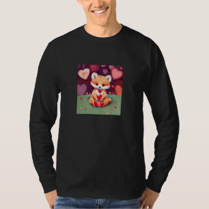 Valentine's Day Love Heart Fox Teddy Girlfriend Fi T-Shirt