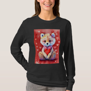 Valentine's Day Love Heart Fox Teddy Girlfriend Fi T-Shirt