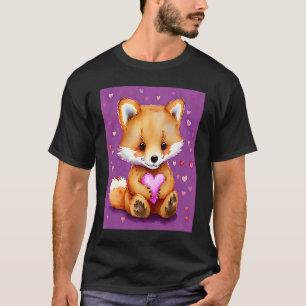 Valentine's Day Love Heart Fox Teddy Girlfriend Fi T-Shirt