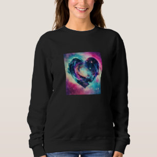 Valentine's Day Love Heart Galaxy Girlfriend Fianc Sweatshirt