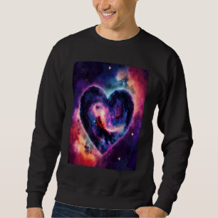 Valentine's Day Love Heart Galaxy Girlfriend Fianc Sweatshirt