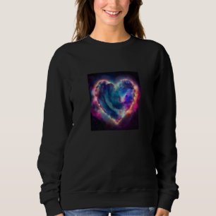 Valentine's Day Love Heart Galaxy Girlfriend Fianc Sweatshirt