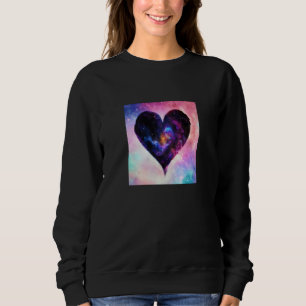 Valentine's Day Love Heart Galaxy Girlfriend Fianc Sweatshirt