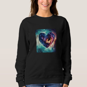 Valentine's Day Love Heart Galaxy Girlfriend Fianc Sweatshirt