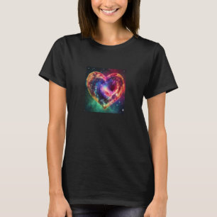 Valentine's Day Love Heart Galaxy Girlfriend Fianc T-Shirt