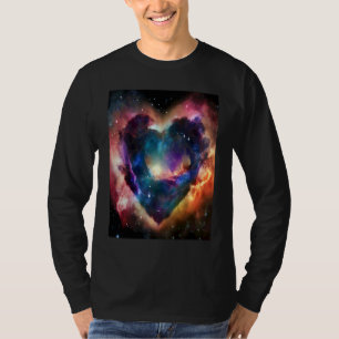 Valentine's Day Love Heart Galaxy Girlfriend Fianc T-Shirt