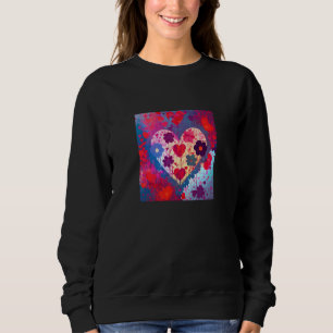Valentine's Day Love Heart Girlfriend Fiancée Wife Sweatshirt