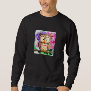Valentine's Day Love Heart Owl Teddy Girlfriend Fi Sweatshirt