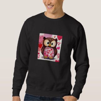 Valentine's Day Love Heart Owl Teddy Girlfriend Fi Sweatshirt