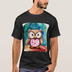 Valentine's Day Love Heart Owl Teddy Girlfriend Fi T-Shirt