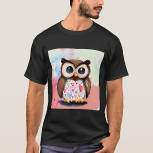 Valentine's Day Love Heart Owl Teddy Girlfriend Fi T-Shirt